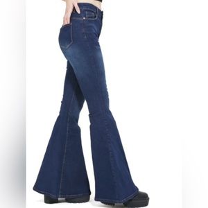 NWT Dark stretch denim size 15 bell Bottoms jeans
